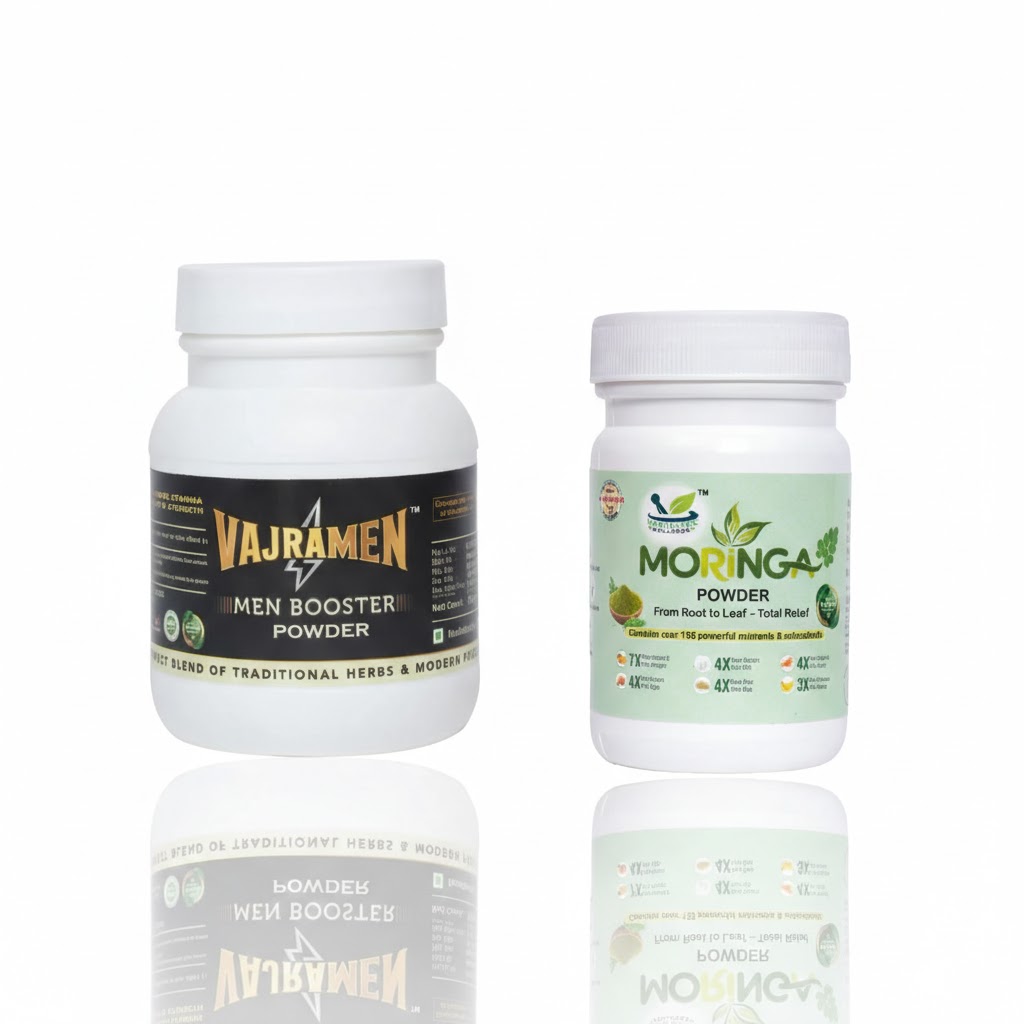 1 Vajramen Men Booster Powder 100G + 1 Moringa
